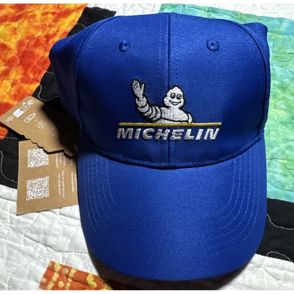 Michelin Tires Strapback Blue Hat Adjustable Baseball Cap BRAND NEW W/ TAGS!